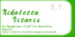 nikoletta vitaris business card